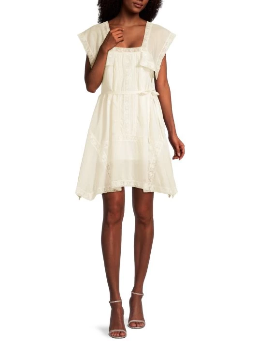 Rebecca Taylor Lace-Trim Minidress - Image 2