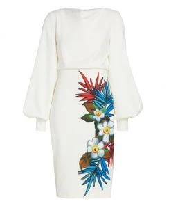Badgley Mischka Floral-Print Sheath Dress