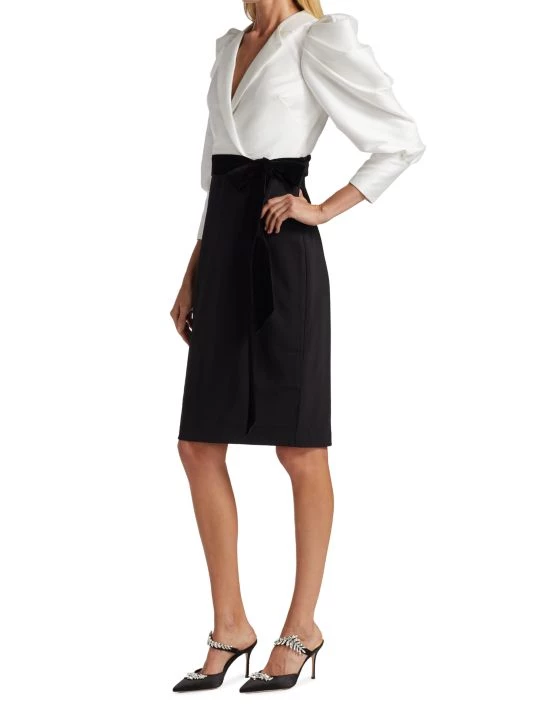 Badgley Mischka Mikado Suit Dress - Image 4