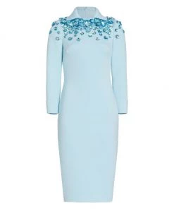 Badgley Mischka Embellished Midi-Dress