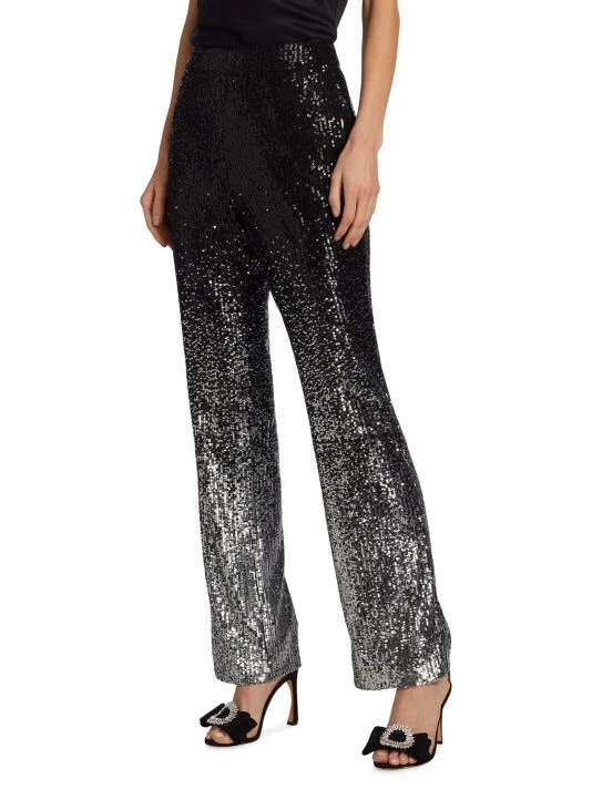 Badgley Mischka Sequined Ombré Pants - Image 4