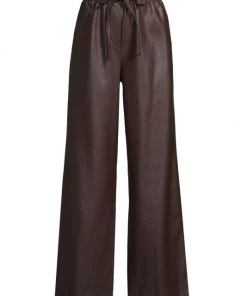 Rebecca Taylor Vegan Leather Drawstring Pants