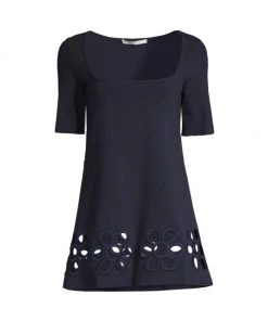 Rebecca Taylor Embroidered Floral Eyelet Tunic