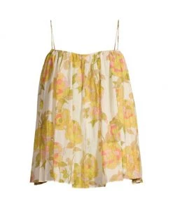 Rebecca Taylor Wild Peony Pleated Tank
