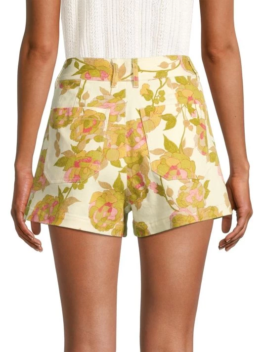 Rebecca Taylor Floral High-Waisted Shorts - Image 5