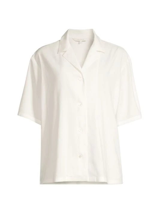 Rebecca Taylor Cabana Stretch-Linen Shirt