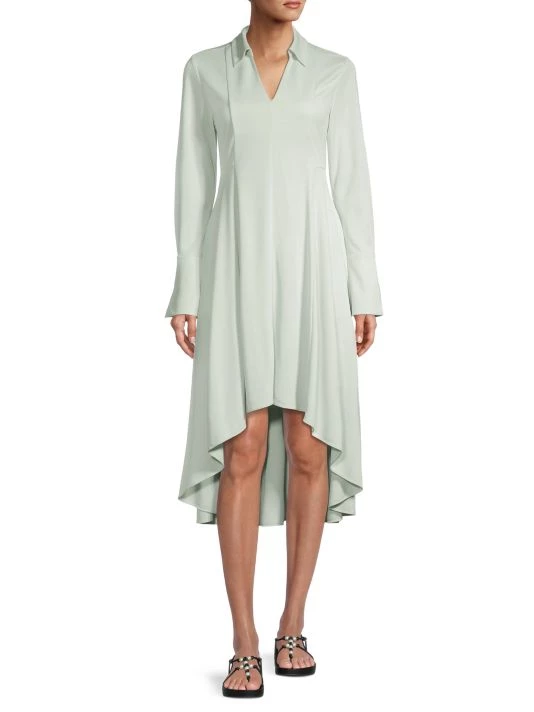 Rebecca Taylor Seamed Stretch Midi Dress Papier Mache - Image 2