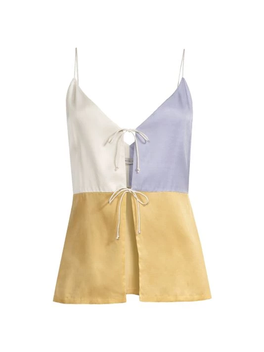 Rebecca Taylor Colorblocked Twill Camisole