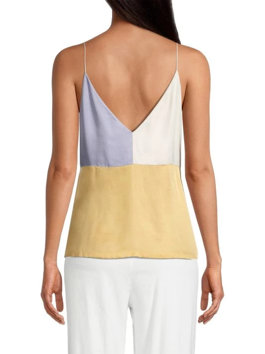 Rebecca Taylor Colorblocked Twill Camisole - Image 5