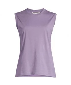 Rebecca Taylor Cotton Muscle Tank Violet
