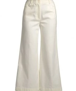 Rebecca Taylor Twill Wide-Leg Cropped Jeans