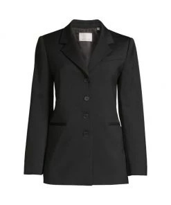 Rebecca Taylor Satin Notch-Lapel Blazer