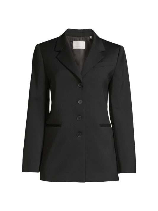 Rebecca Taylor Satin Notch-Lapel Blazer