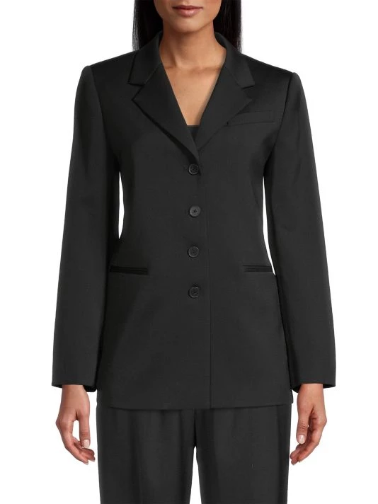 Rebecca Taylor Satin Notch-Lapel Blazer - Image 3