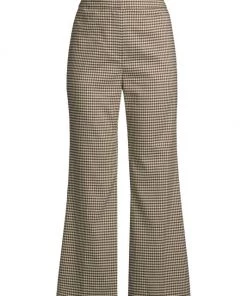 Rebecca Taylor Check Cropped Flare Pants