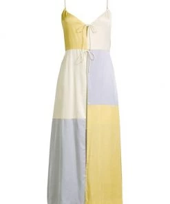 Rebecca Taylor Colorblocked Twill Dress