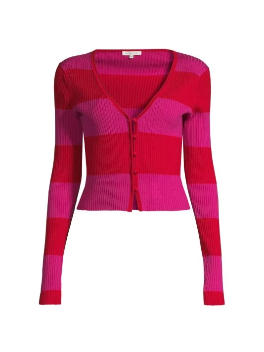 Rebecca Taylor Rib-Knit Wool Cardigan