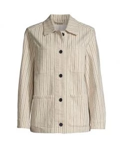 Rebecca Taylor Striped Stretch Cotton Jacket