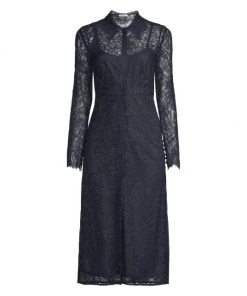 Rebecca Taylor Lace-Embellished Shirt Dress