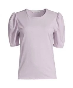 Rebecca Taylor A-Line Puff-Sleeve Top Wisteria