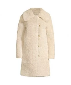 Rebecca Taylor Faux Fur Asymmetric Coat