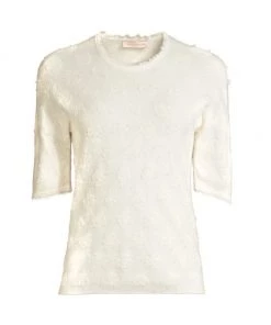 Rebecca Taylor Wool Short-Sleeve Top