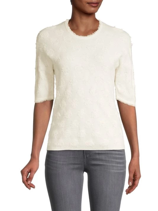Rebecca Taylor Wool Short-Sleeve Top - Image 3