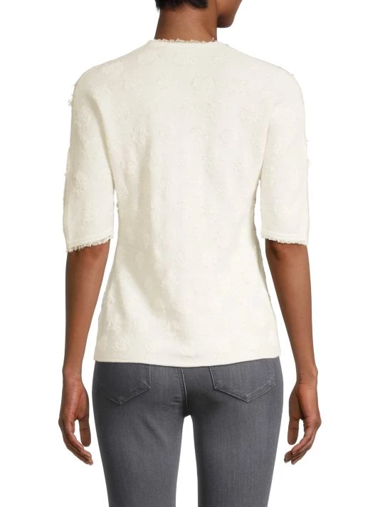 Rebecca Taylor Wool Short-Sleeve Top - Image 5