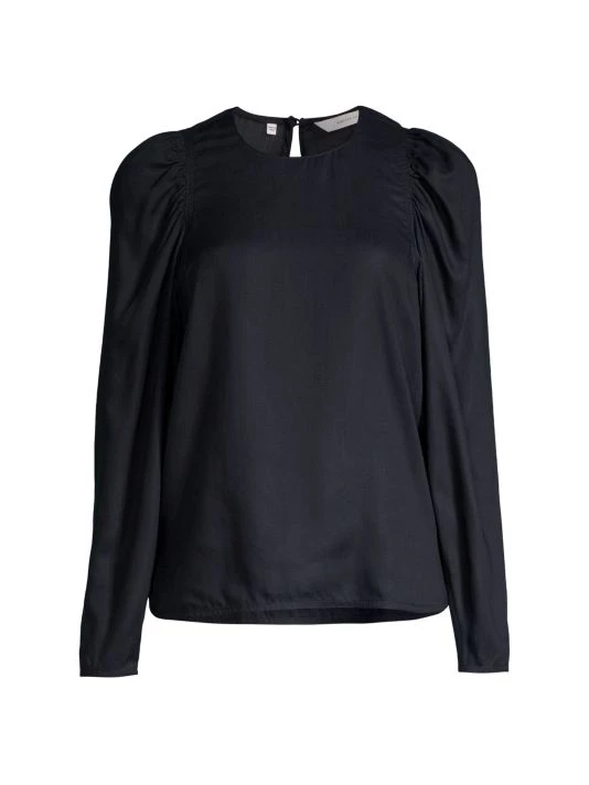 Rebecca Taylor Puff-Sleeve Top Bone