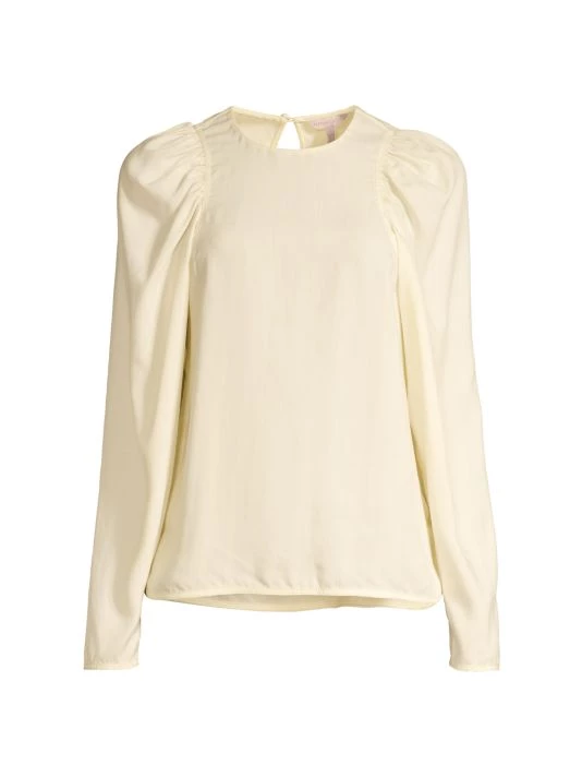 Rebecca Taylor Puff-Sleeve Top Bone - Image 3