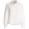 Rebecca Taylor Pleated Button Down Shirt Milk