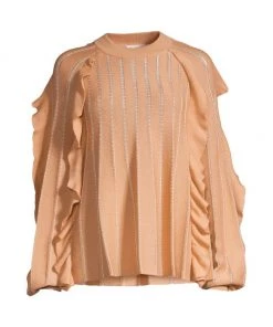 Rebecca Taylor Pleated Ruffle Sweater