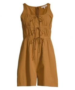 Rebecca Taylor Poplin Tie Romper