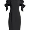 Badgley Mischka Origami Sleeve Dress Black