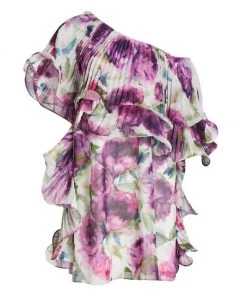 Badgley Mischka One-Shoulder Minidress