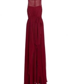Badgley Mischka Pleated Layered Gown