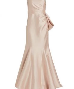 Badgley Mischka Mikado Bow Mermaid Gown