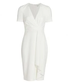 Badgley Mischka Draped Cocktail Dress