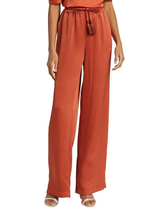 Badgley Mischka Satin Palazzo Pants - Image 3