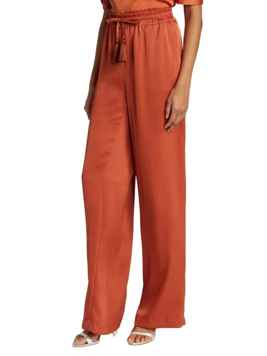 Badgley Mischka Satin Palazzo Pants - Image 4