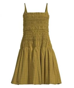 Rebecca Taylor Smocked Plaid Mini Dress