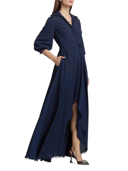 Badgley Mischka Pom-Pom Shirtdress - Image 4